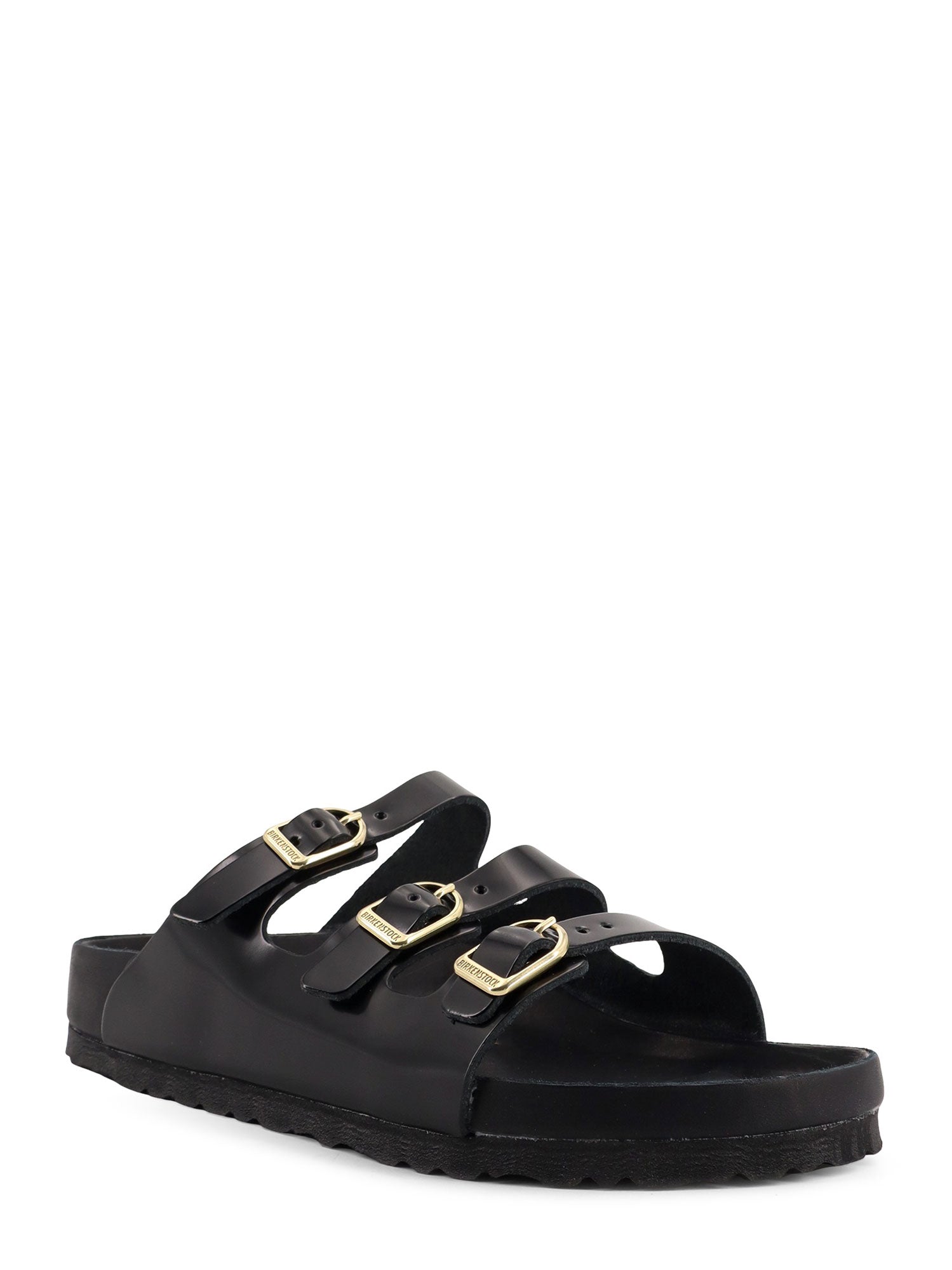 Birkenstock Sandals Shine Black Pelle