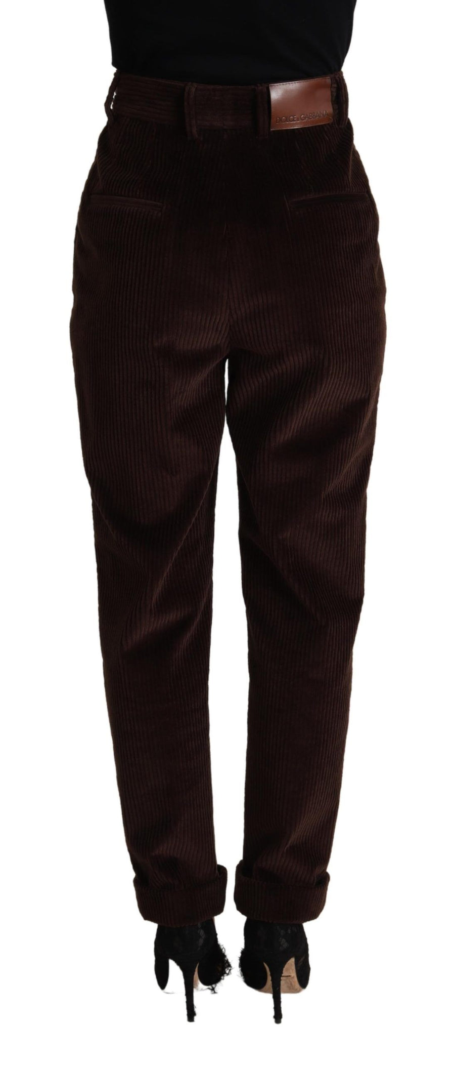 Dolce & Gabbana 98% Cotton 2% Elastane trouser in burgundy
