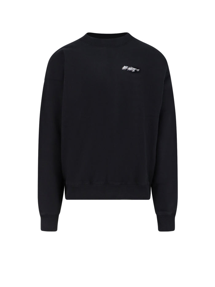 Off White Sweaters Black Cotone
