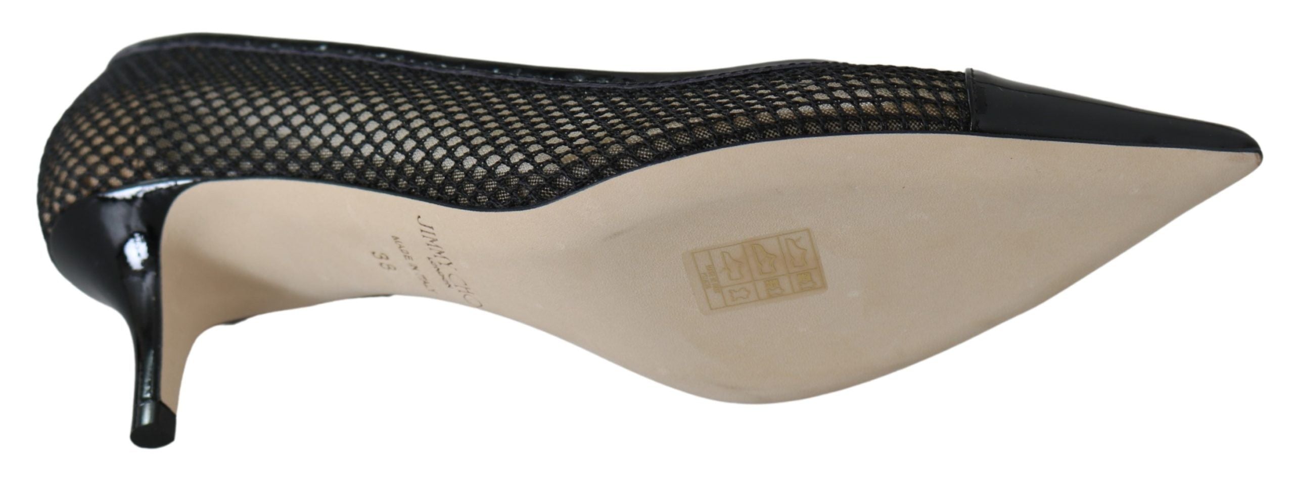 Jimmy Choo Patent leather heels in black — view 6