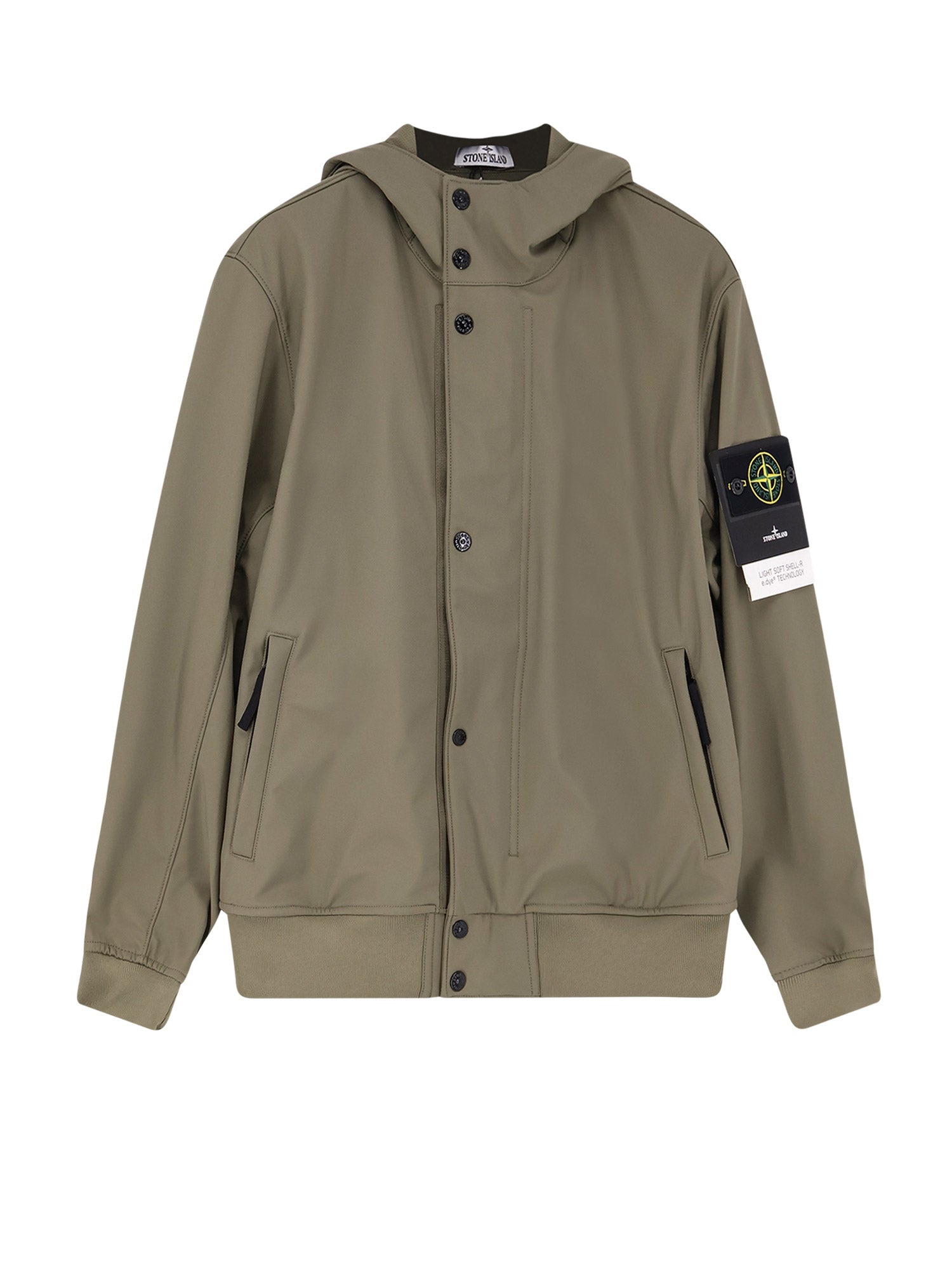Stone Island Jackets Military Green Poliestere Elastan
