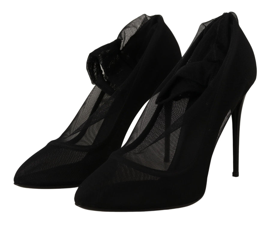 Dolce & Gabbana 14% Elastane heel pump in black