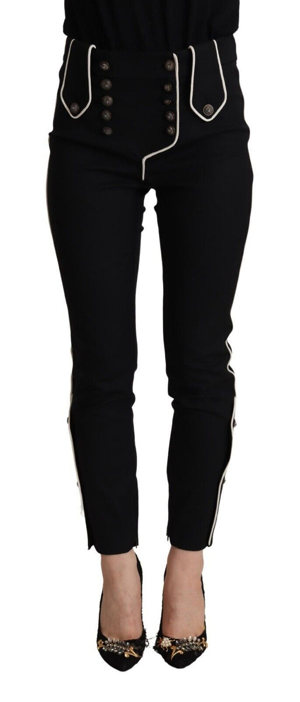 Dolce & Gabbana 97% Wool trousers in black