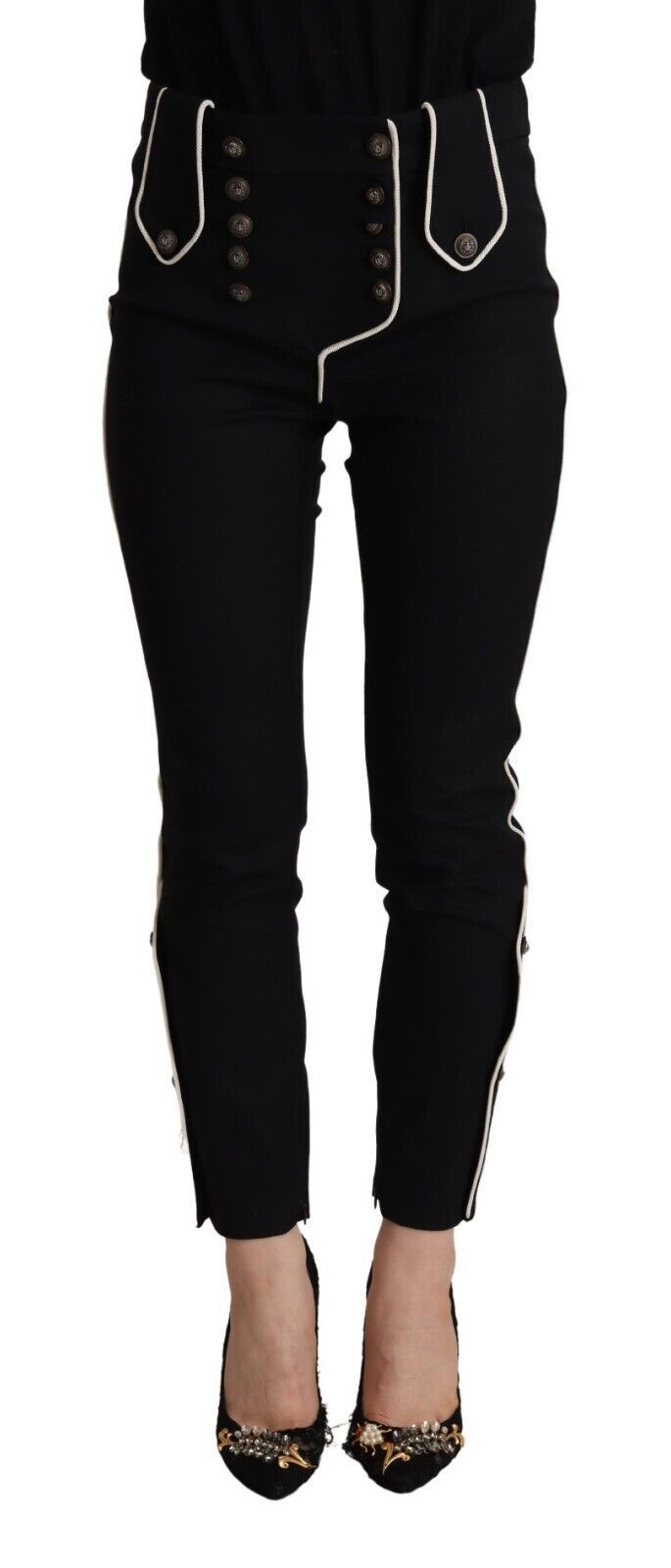 Dolce & Gabbana 97% Wool trousers in black