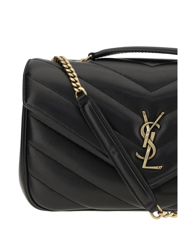 Saint Laurent Loulou Shoulder Bag Black Lambskin