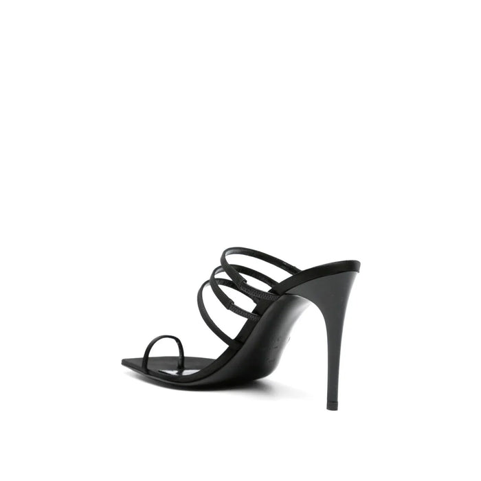 Jerry 95 Satin Sandals Black Silk