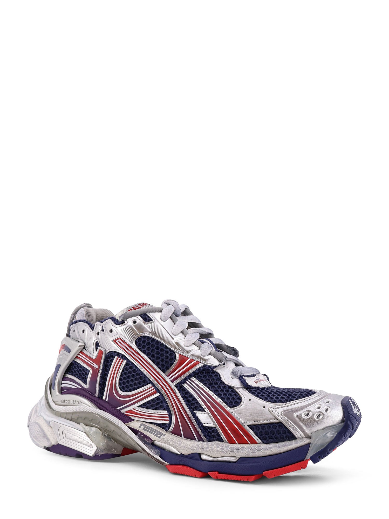 Balenciaga Sneakers Navy / Red Grey Nylon/gomma