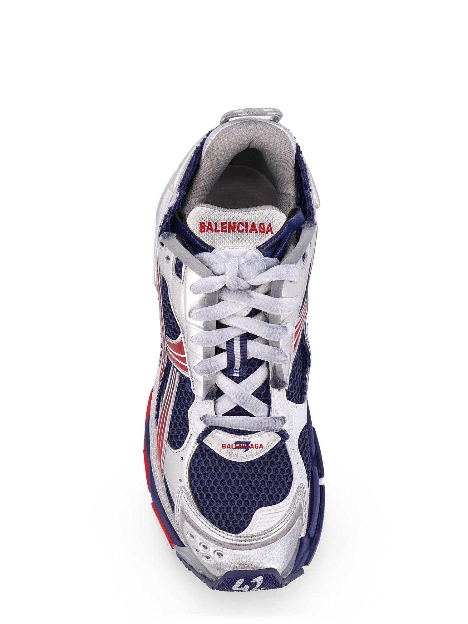 Balenciaga Sneakers Navy / Red Grey Nylon/gomma