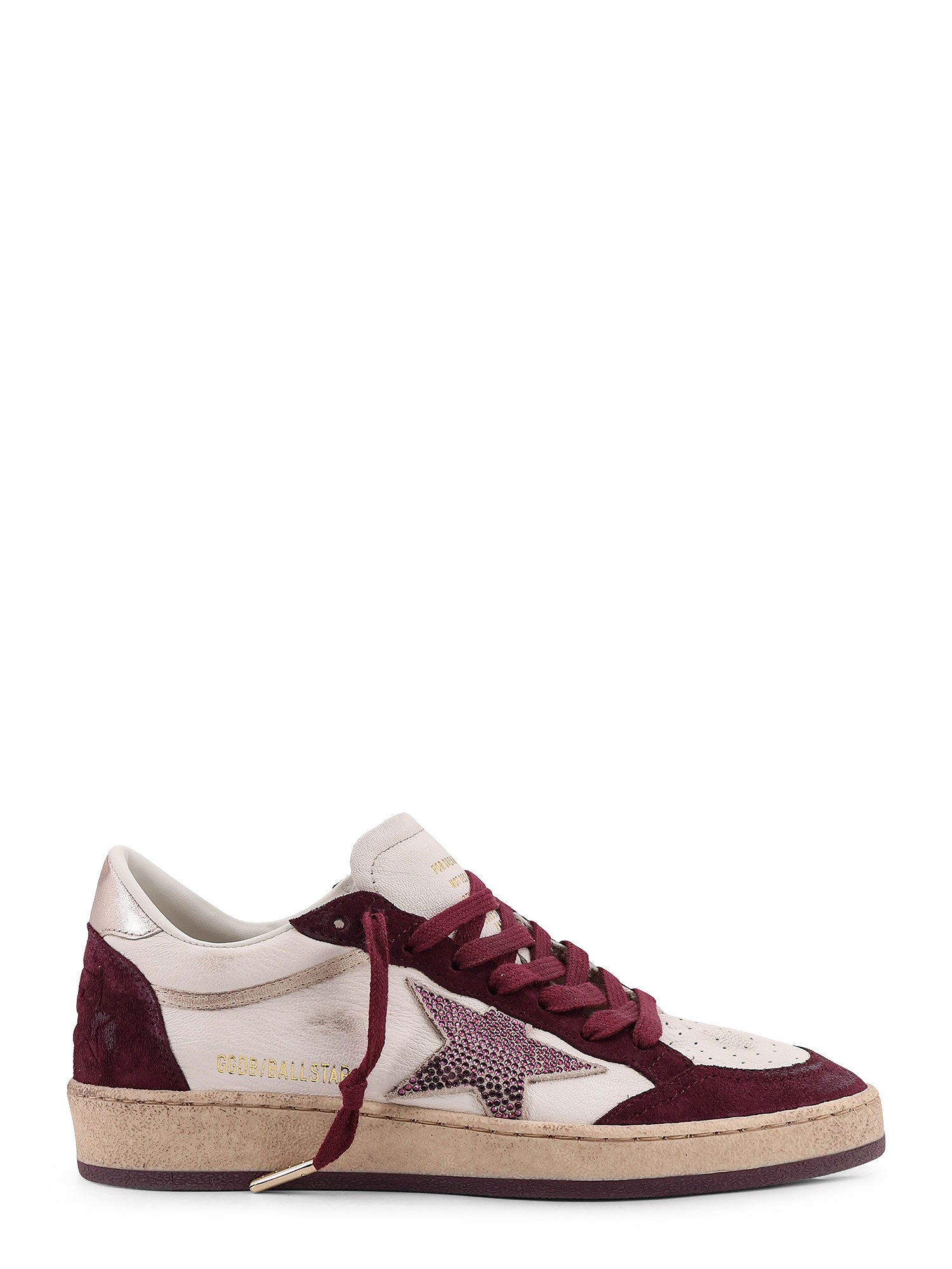 Golden Goose Sneakers White Cherry Red Quarz Pelle/cristalli