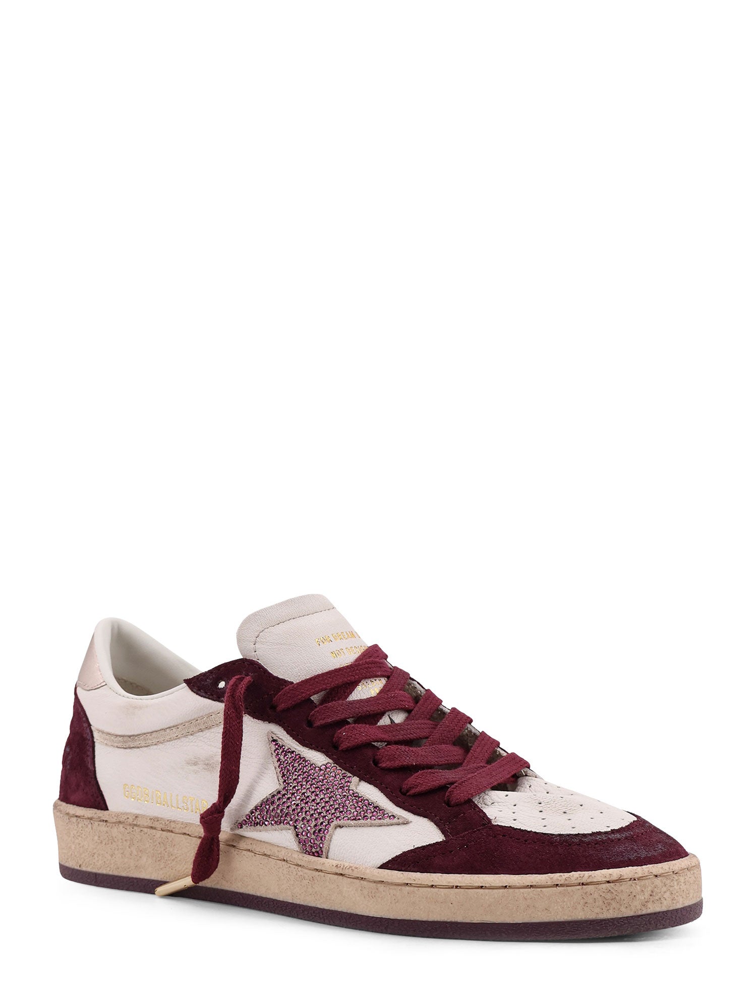 Golden Goose Sneakers White Cherry Red Quarz Pelle/cristalli