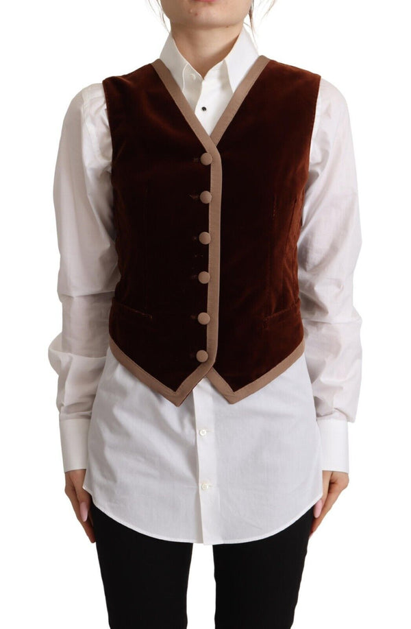 Dolce & Gabbana 50% Cotton vest in bordeaux