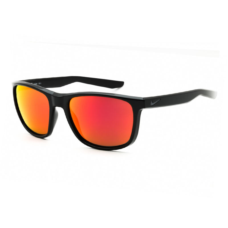 Nike Sunglasses Square Full Rim, Black Frame And Red Mirror Lens Nikeessentialendeavormfq4764010