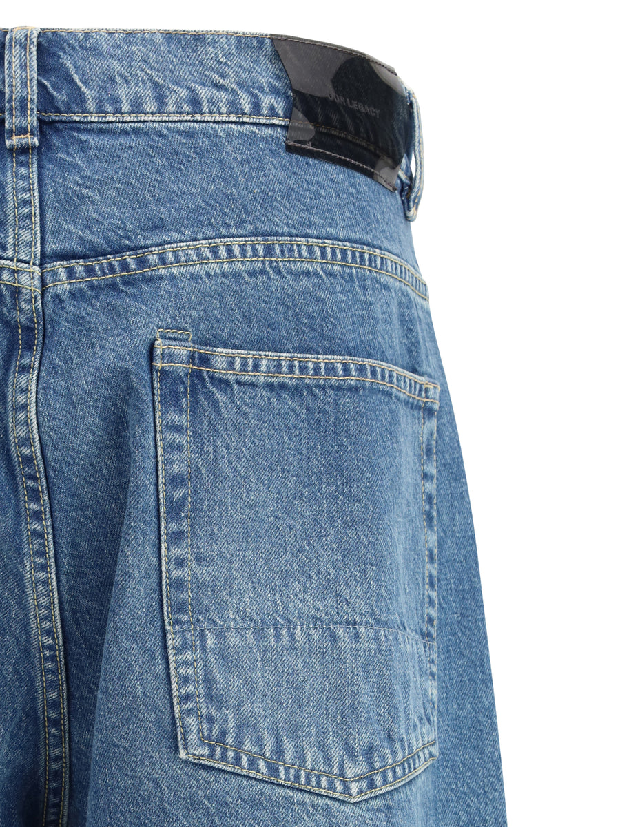 Jeans Third Cut Blue Tech Cotton