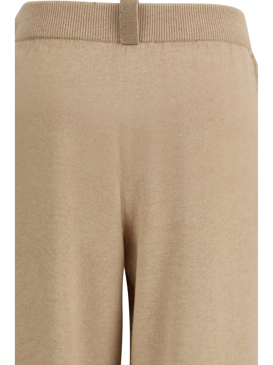 Trousers Jewel Detail Beech Fleece Wool