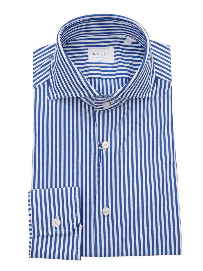 Blue striped shirt Polyamide Elastane