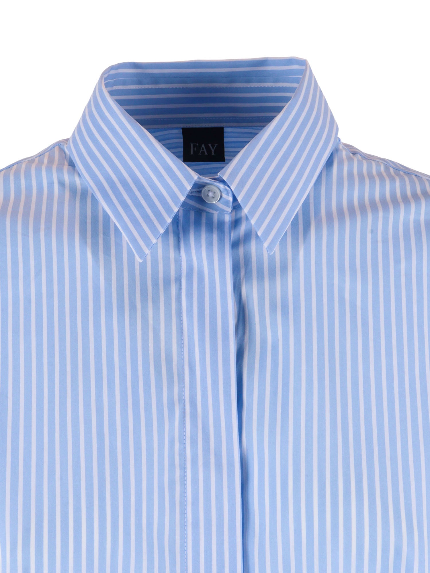 3-4 SLEEVE SHIRT Light Blue Cotton Polyamide Elastane