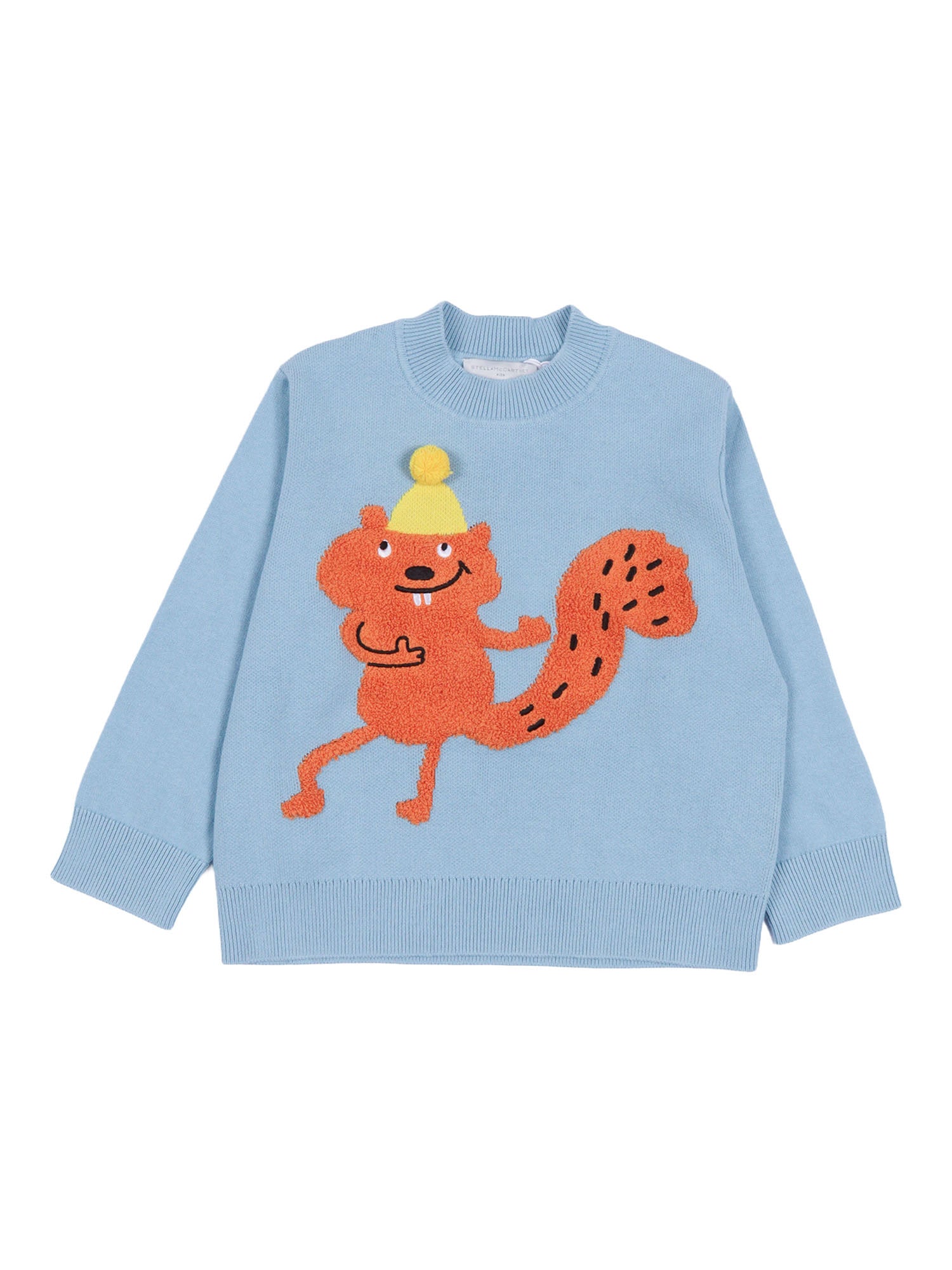 Jumper Light Blue Cotton Crewneck