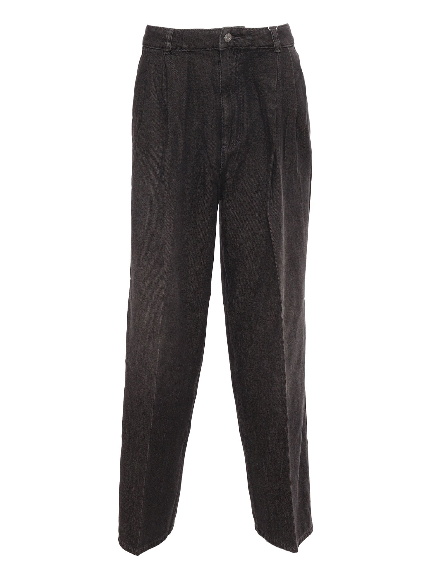 Pleated Trouser Jean Grey Cotton