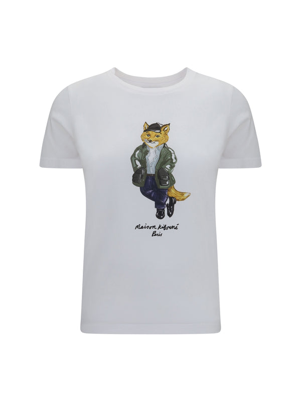 Maison Kitsuné 100% Cotton t-shirt in white