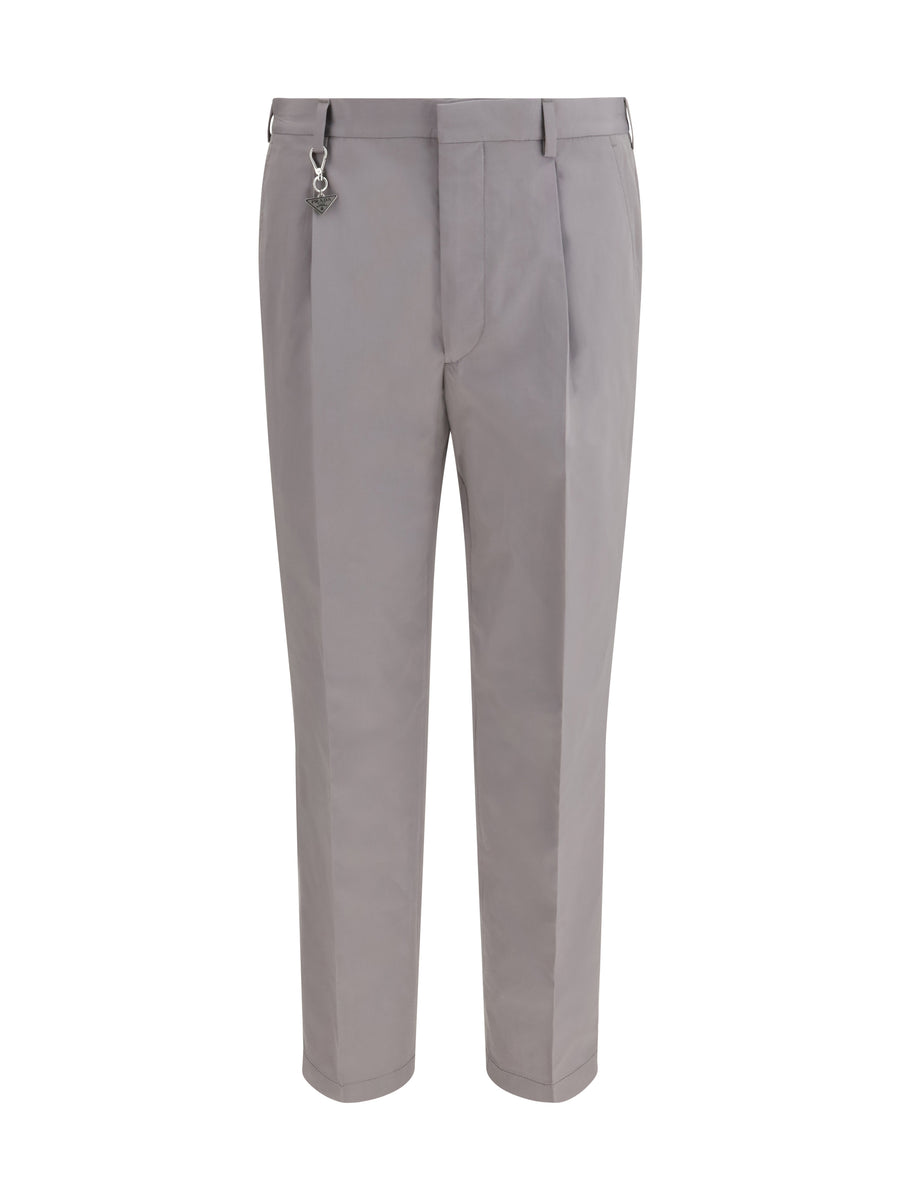 Prada 100% Cotton trousers in gray