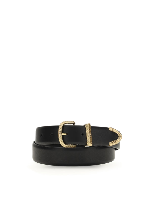 Pinko 100% Calf Leather Bos Taurus belt in black