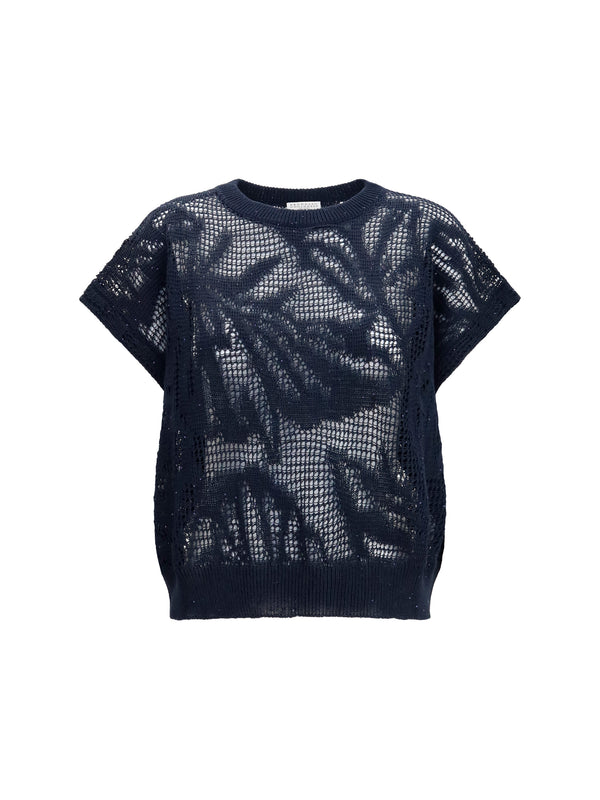 Dazzling Water Lillies T-Shirt Abisso Linen; Cotton T-shirts