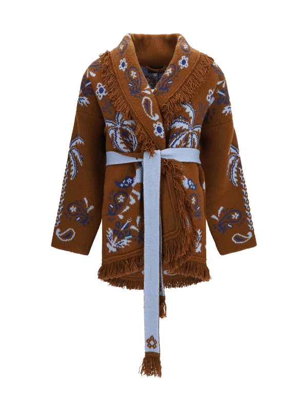 Island Roots Cardigan With Belt Tabacco
