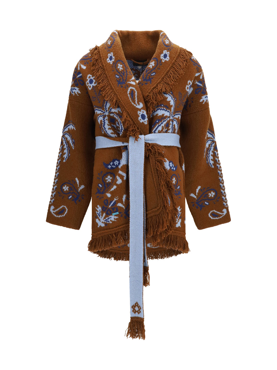 Island Roots Cardigan With Belt Tabacco