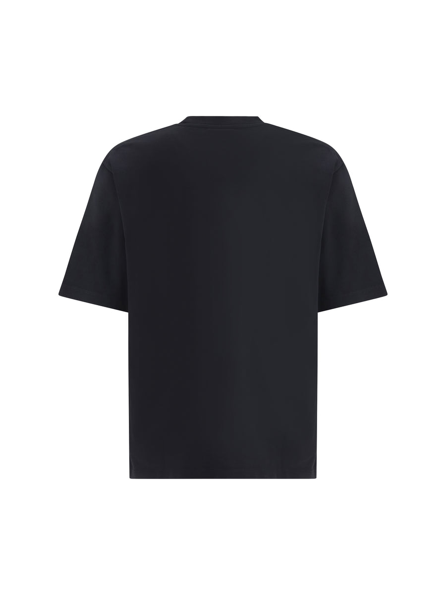 T-Shirt With Logo Black Cotton T-shirts