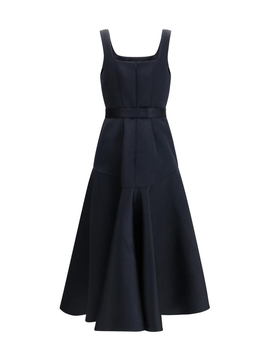 Dress Satin Blue Polyester