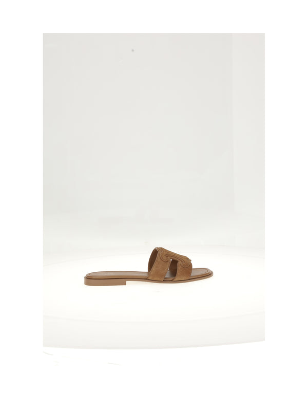 Mule Triomphe 15 Cinnamon Calf Leather Sandal