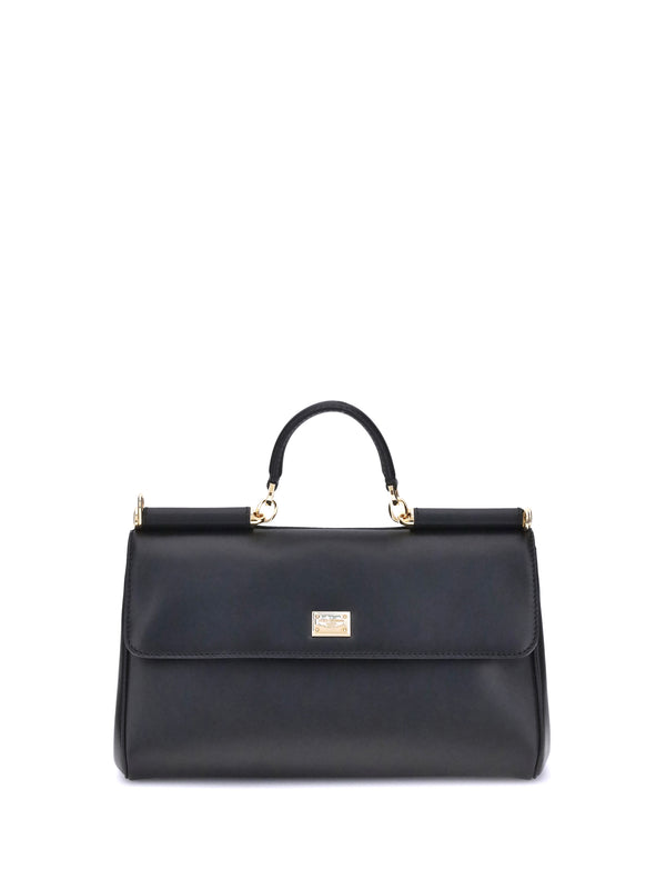 Dolce & Gabbana 100% calf leather (Bos Taurus) shoulder bag in black