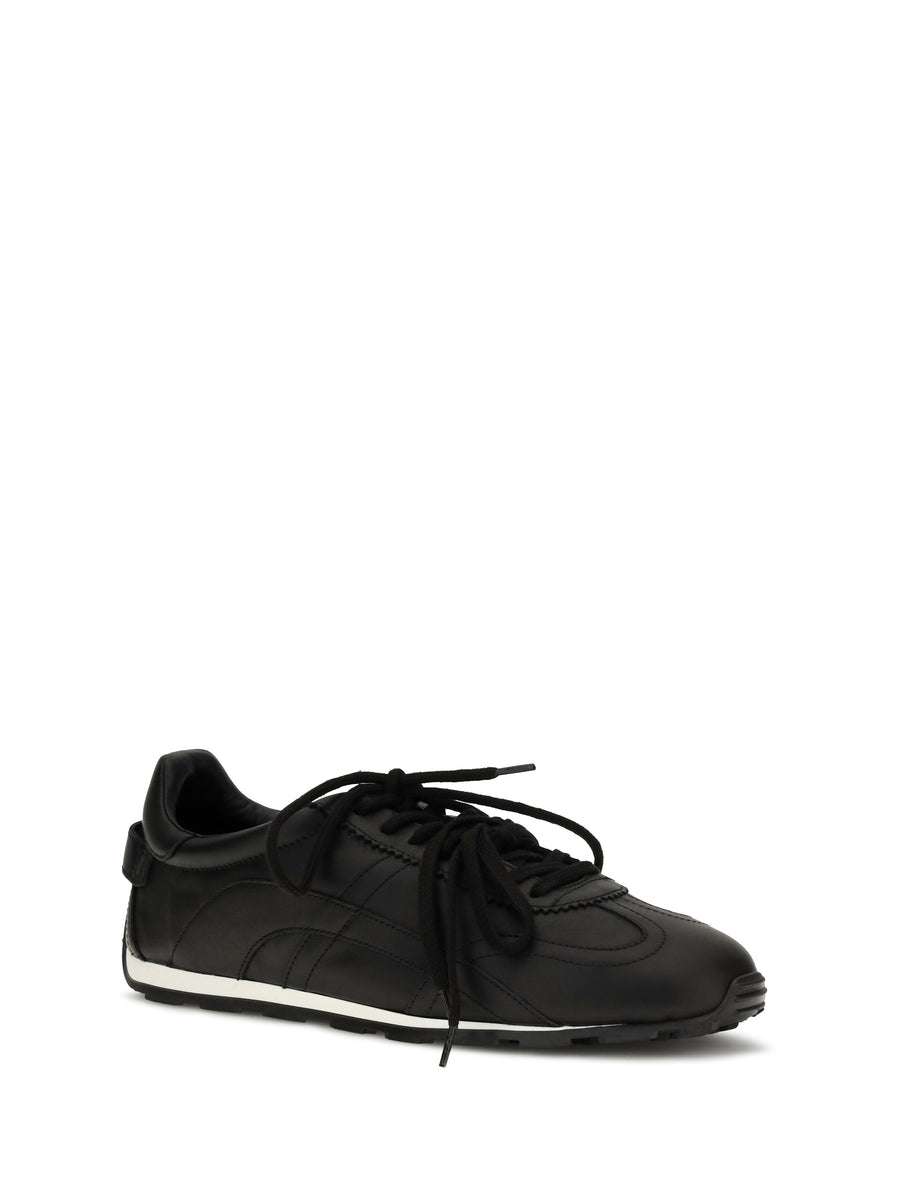 Leather Sneakers Black Calf Trainers