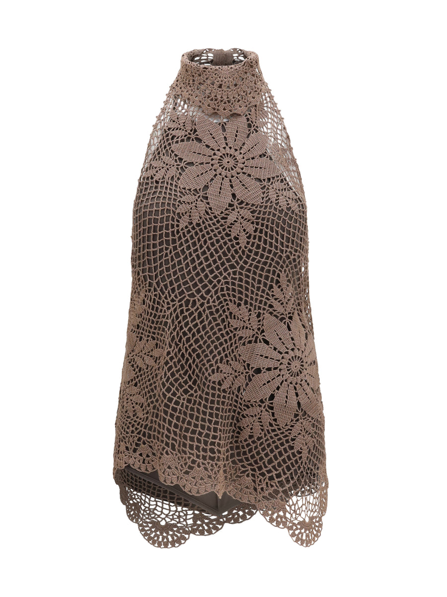 Magda Butrym 100% Cotton tunic in brown