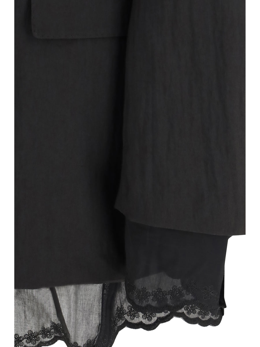 Blazer Reversible Single-Breasted Soot Black Linen Blazers