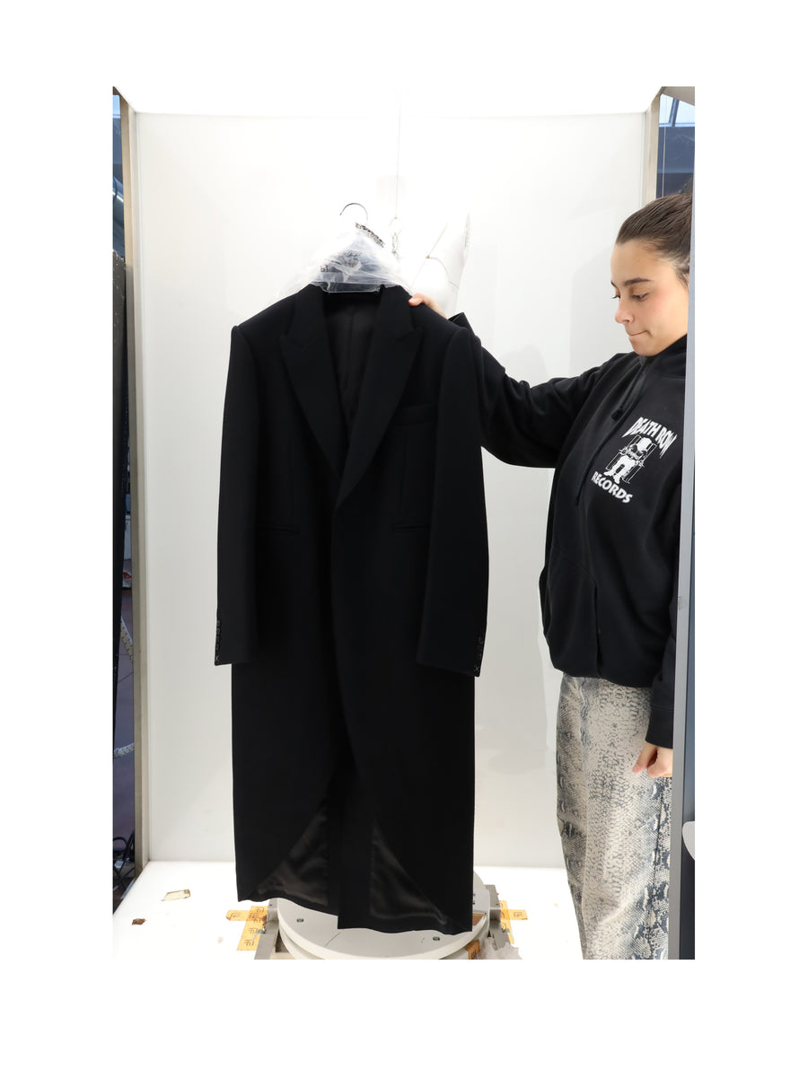 Tailored Coat Black Wool (ovis Aries)
