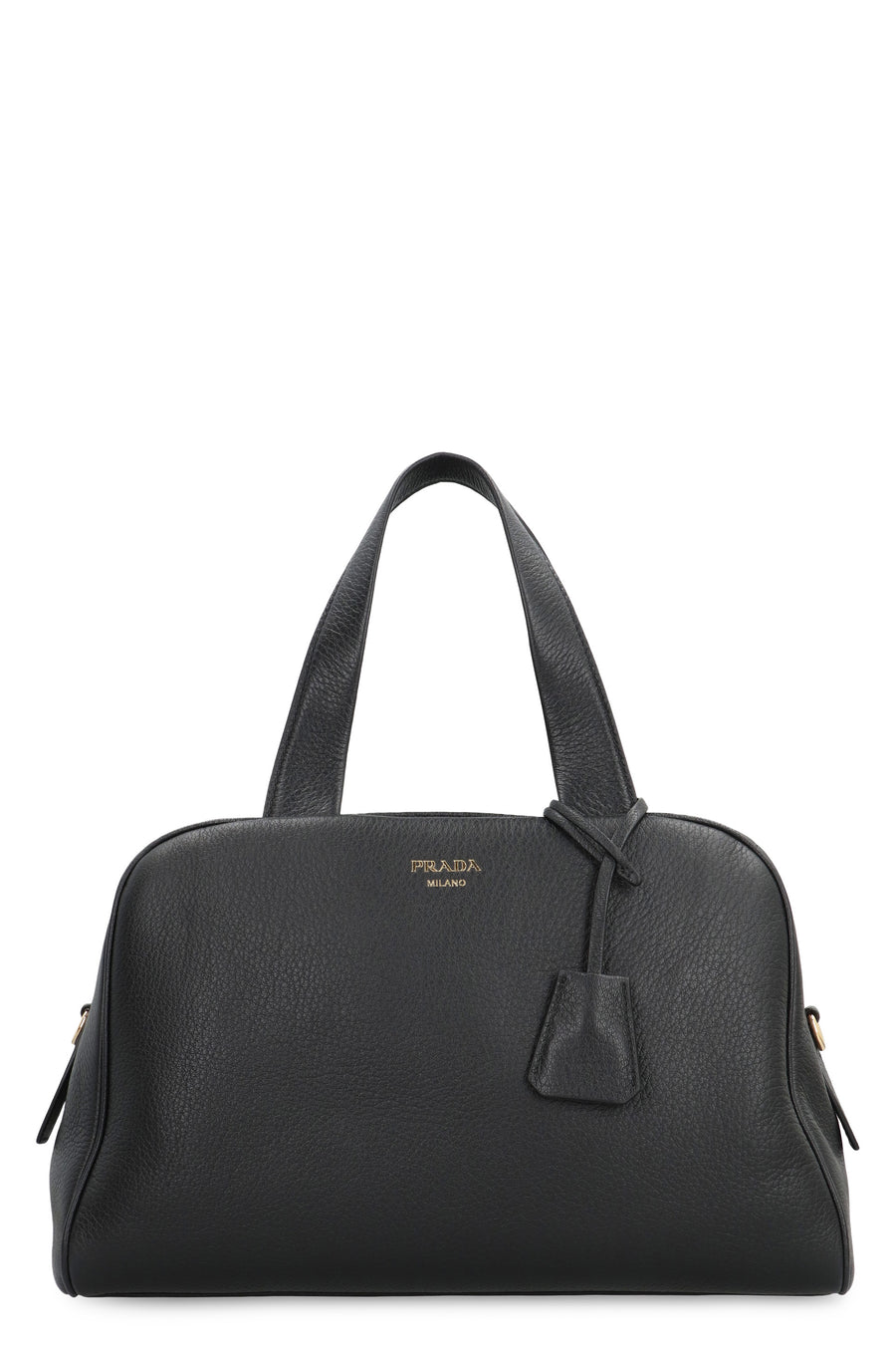 Leather Boston Bag Black Handbags