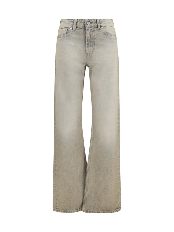 Straight-Leg Denim Jeans Wolfpack Cotton