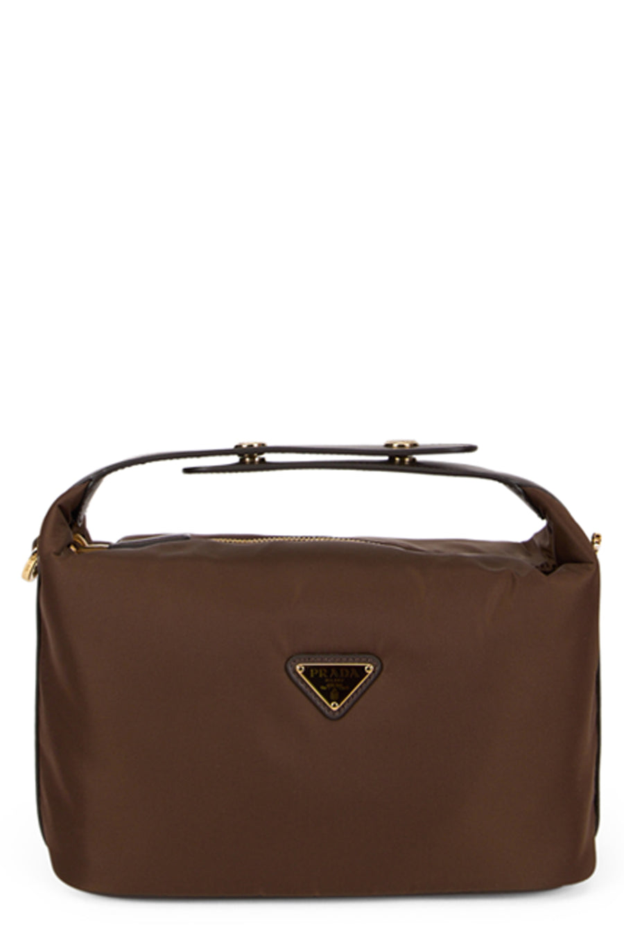 Handbag Re-Nylon Brown Nylon Burnt Handbags