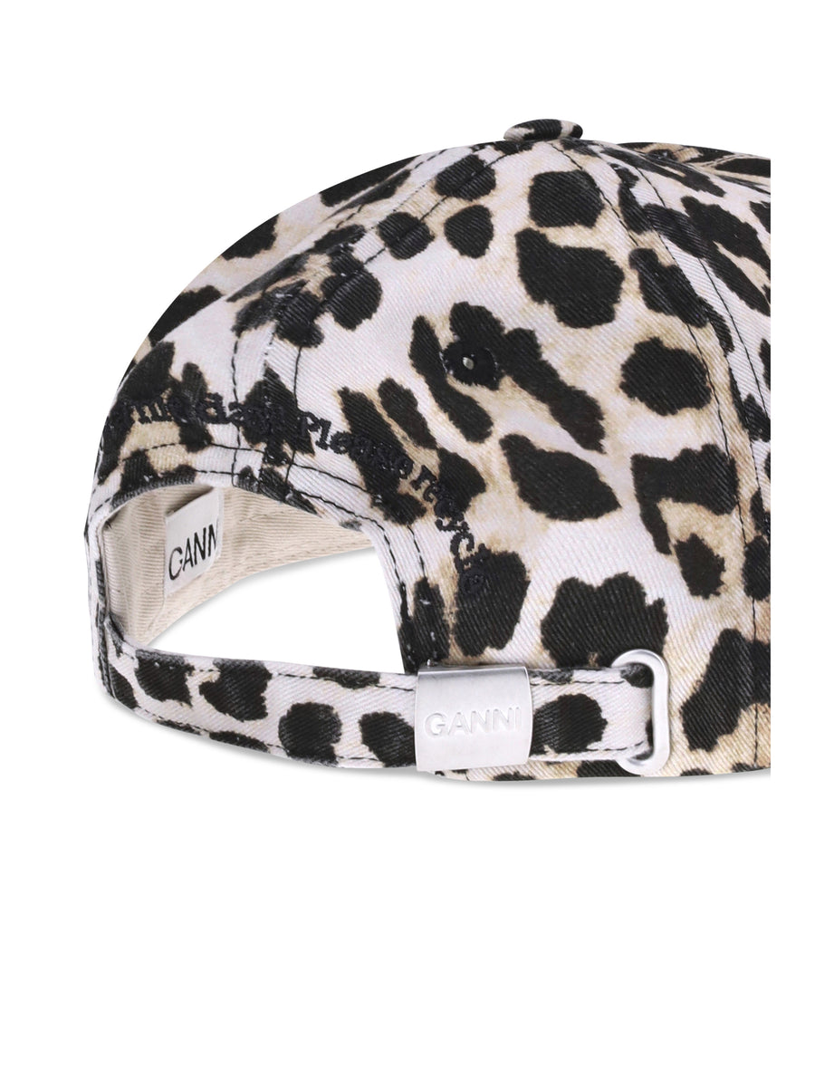 Baseball Hat Leopard Print Brown Cotton
