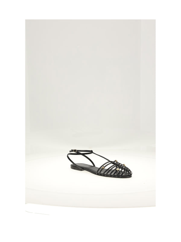 Strappy Flat Sandal 05 Black