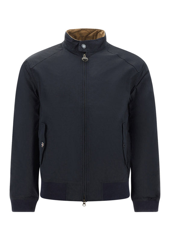 Barbour International 28% cotton; 72% polyamide jacket in navy