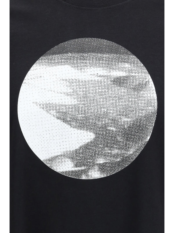 T-Shirt Desert Print Black Cotton T-shirts