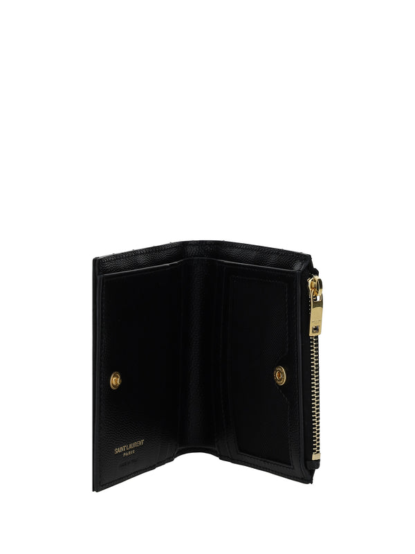 Matelassé Calfskin Wallet Black & Purses