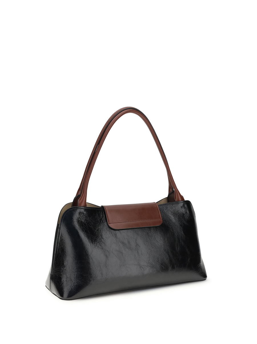 Shoulder Bag Vivian Black Calf Leather