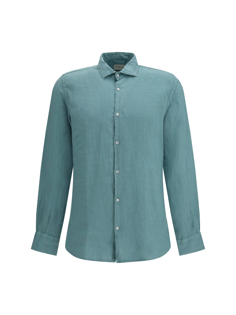 Brooksfield 100% Linen shirt in blue