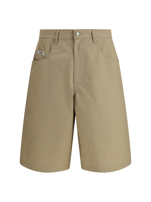 Moschino 100% Cotton bermuda shorts in beige