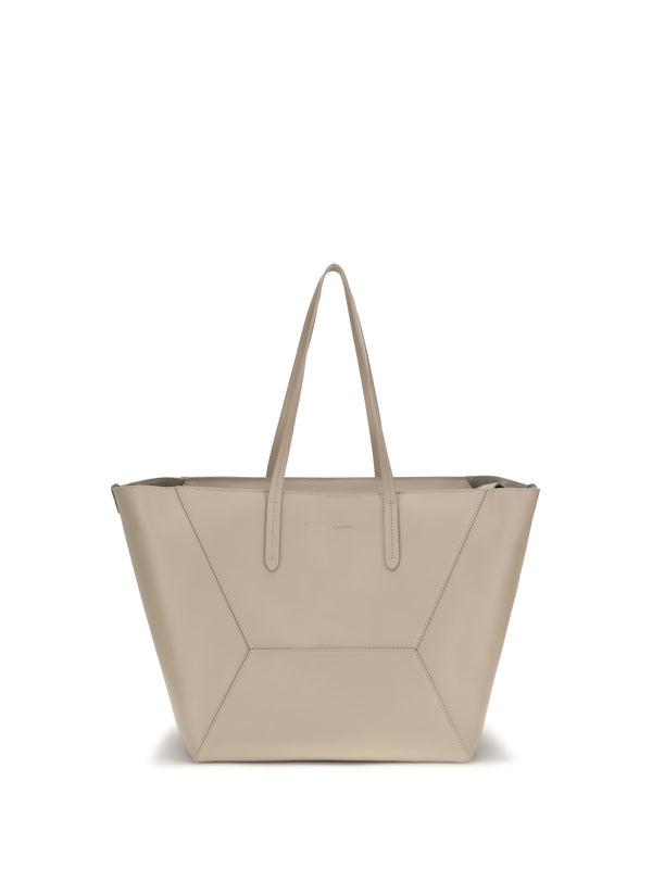 Leather Tote Bag Moonbeam Calf Bos Taurus Shoulder