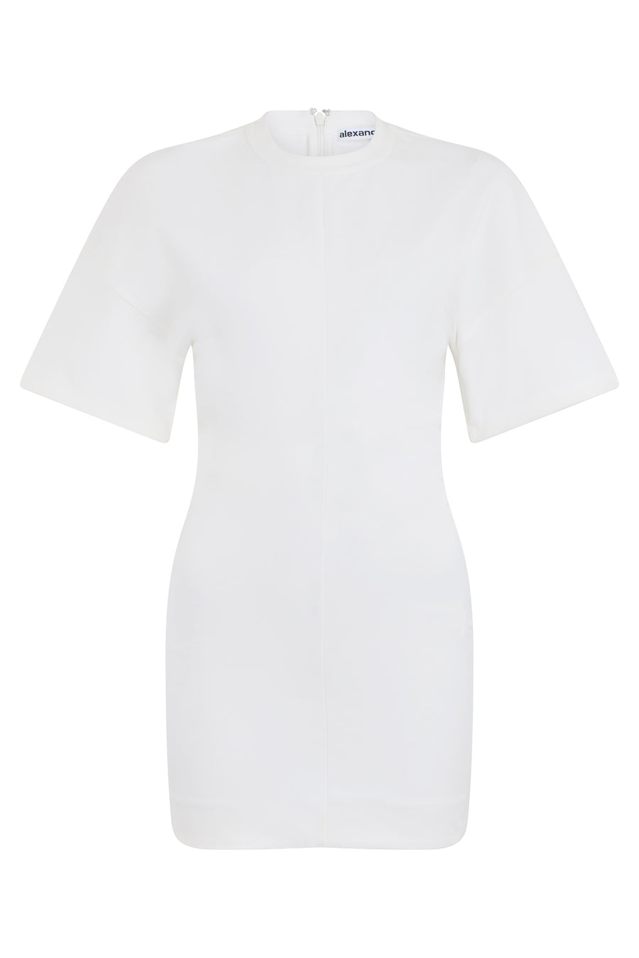 Short Dress White Cotton Blend