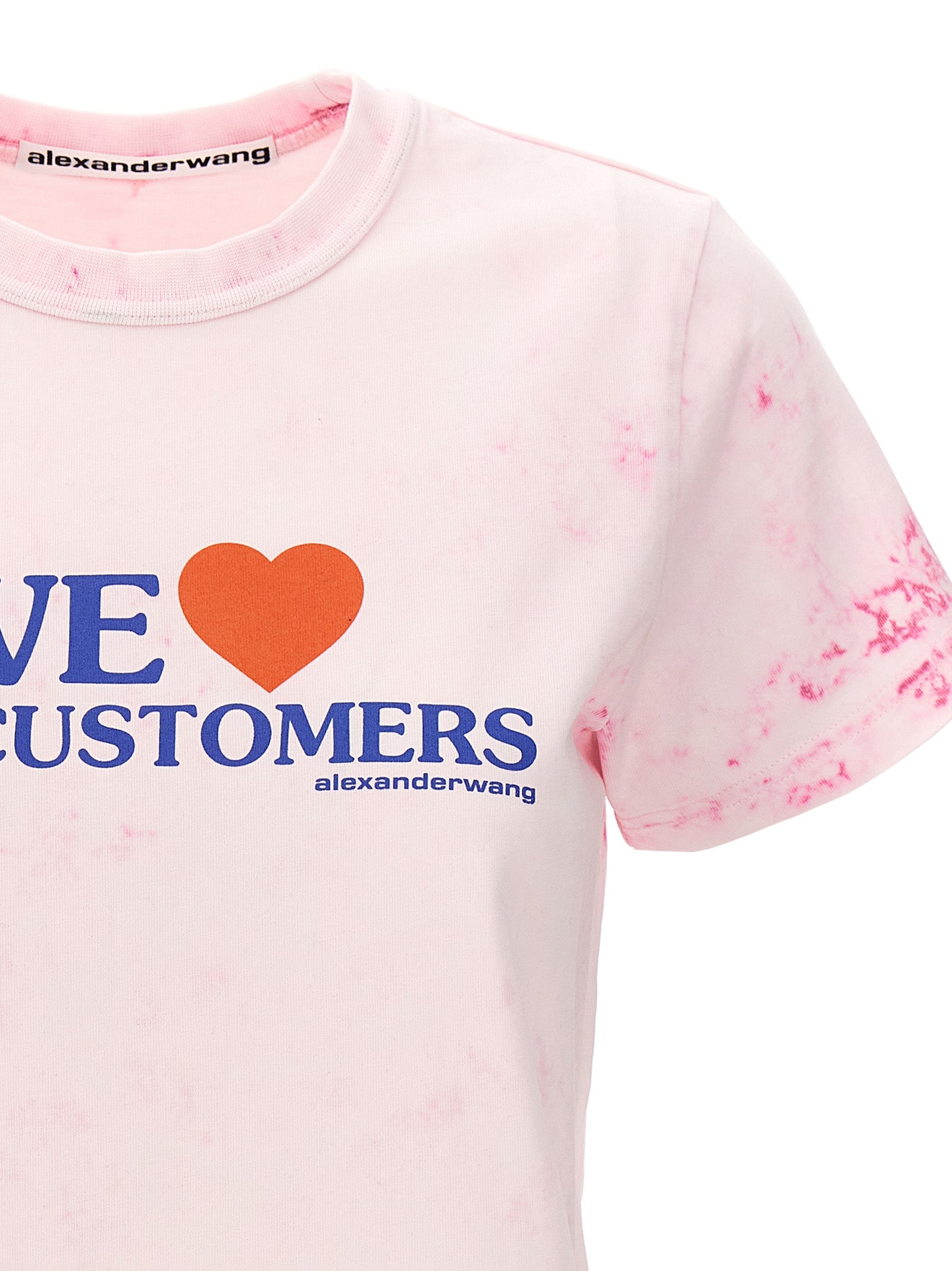 We Love Our Customers t-shirt Pink Cotton